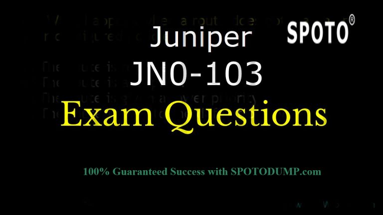 Free New Juniper JN0-103 Demos with VCE and PDF | SpotoDumps